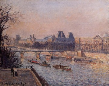 el louvre tarde 1902 Camille Pissarro Paisajes arroyo Pinturas al óleo
